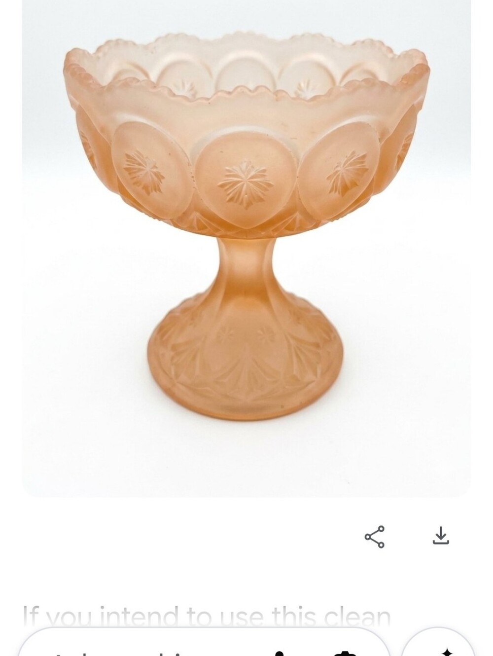 Vintage Fostoria Scalloped Glass Compote